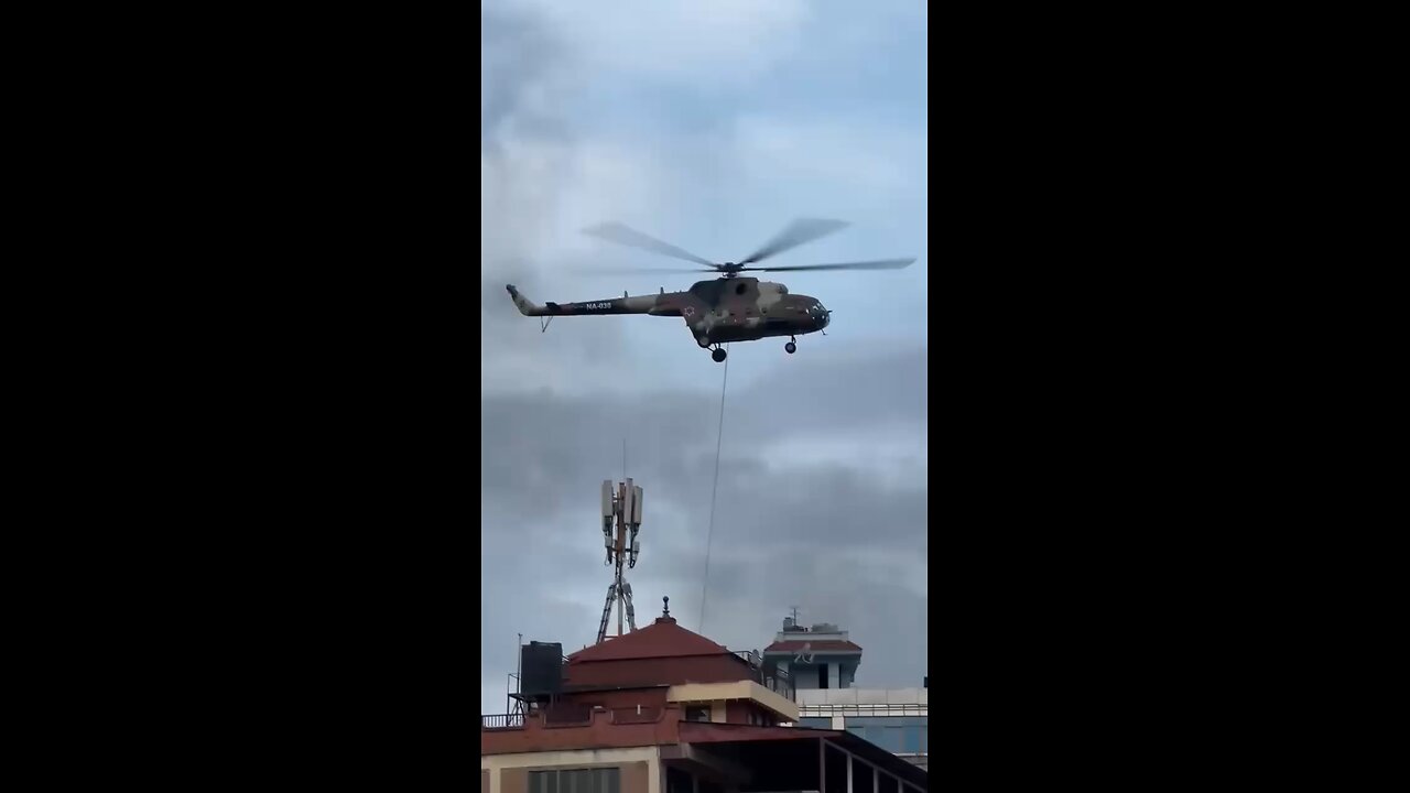 Corrupt Nepal politicians flee on ropes from copters as Gen Z rises ✊ #genzprotest #japd