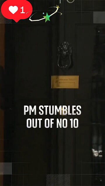 Sir Keir Starmer suffered a stumble when leaving No 10 today as he stepped out on to the street.