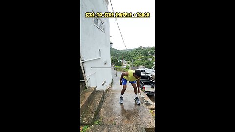 Side to side shuffle + touch