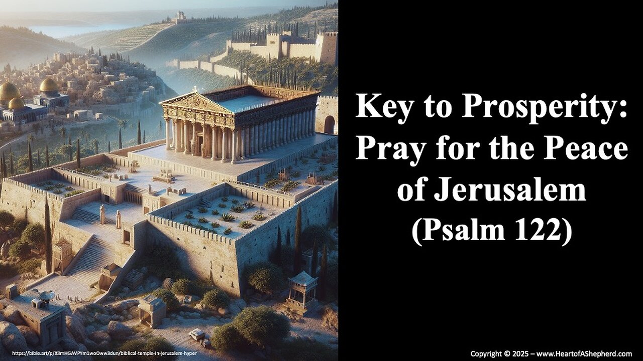 Key to Prosperity: Pray for the Peace of Jerusalem (Psalm 122), from www.HeartofAShepherd.com