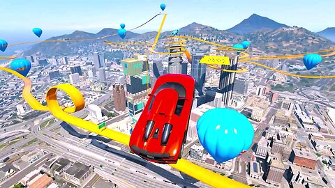 GTA V Mods Stunt Car Racing Challenge 💥 SPIDER-MAN With Amazing Super Cars Motorcycles Boat & Plane