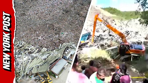 Mountain of trash kills one after landfill collapses in Philippines