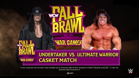 WWE 2k25 CasketMatch Undertaker vs Ultimate Warrior
