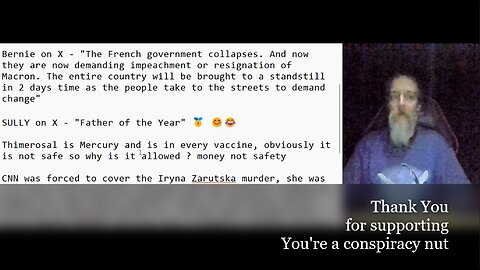 Emmanuel Macron-removal from office, Thimerosal in vaccines is Mercury, Iryna Zarutska murder