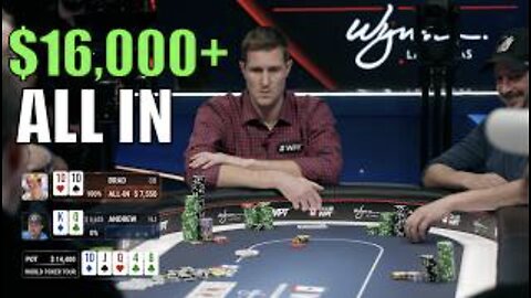 SET In $16,000+ ALL IN Pot vs Friend_Mentor!! Vegas Matt Jams And I Have The Nuts! Poker Vlog Ep 289