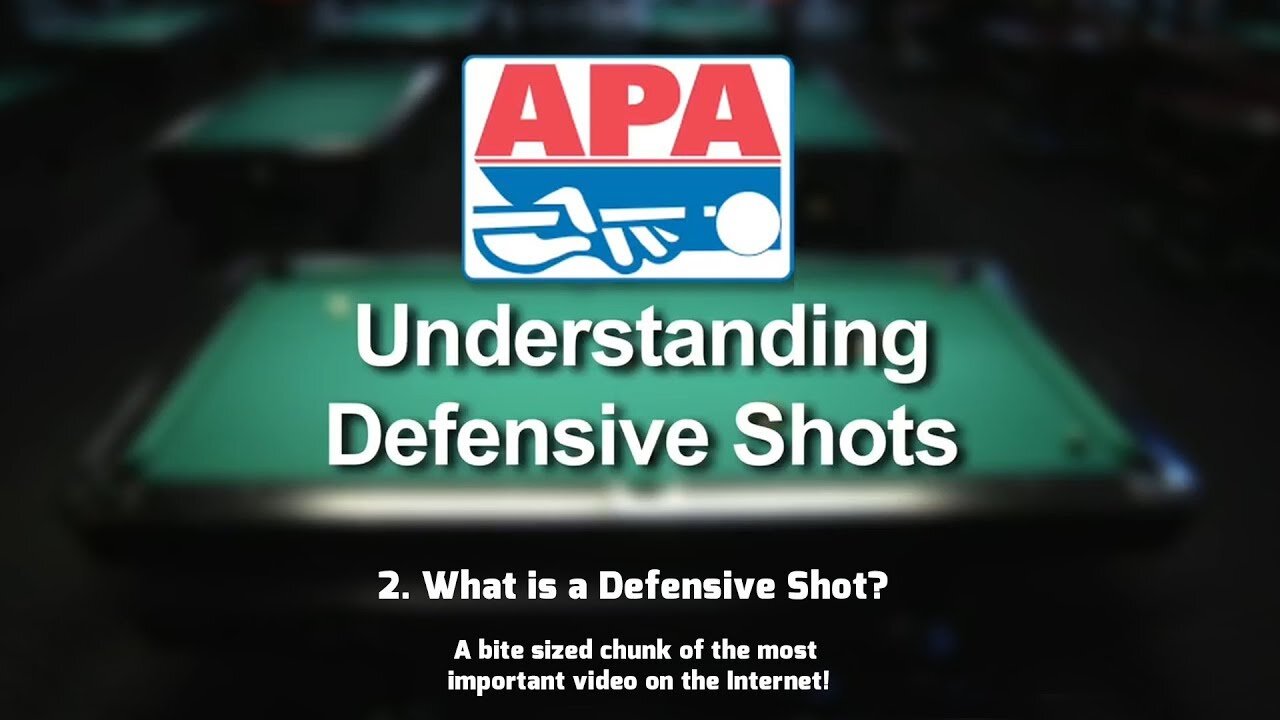 Defensive Shots - Ep. 2 - What is a Defensive Shot?