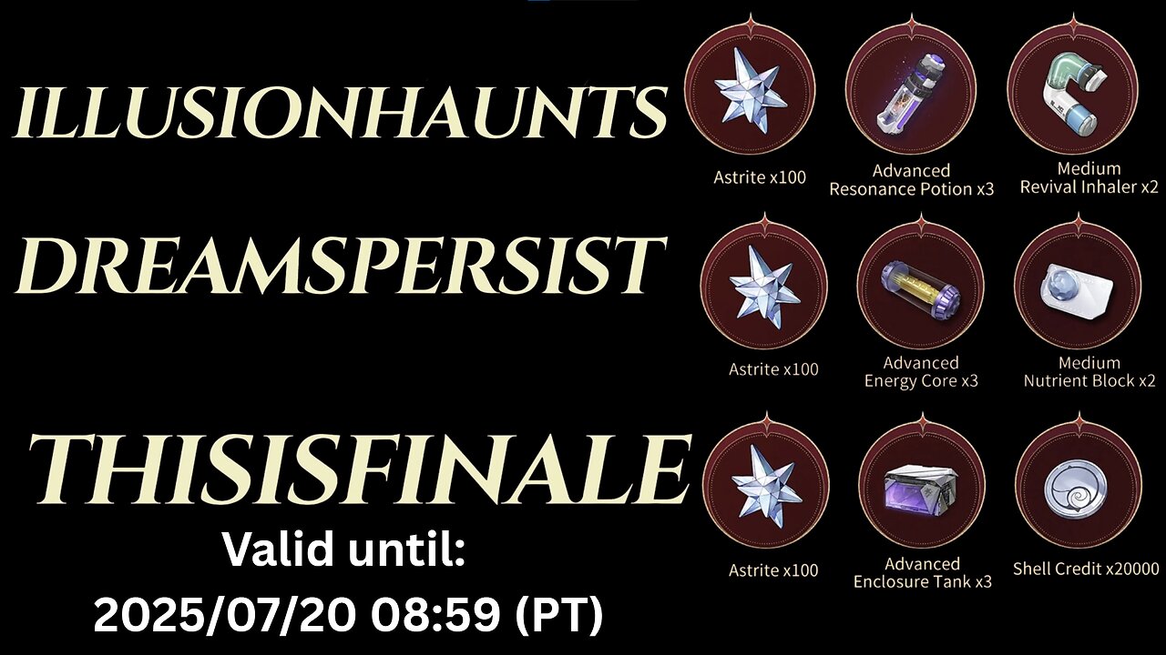 2.5 Livestream Codes (Wuthering Waves)