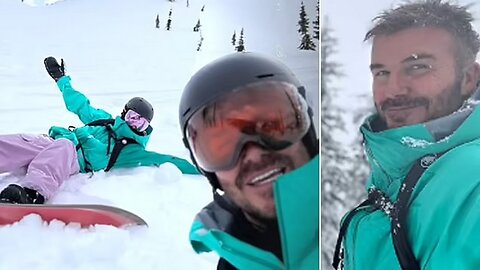 David Beckham Hits the Slopes with Cruz