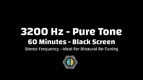 🔊 3200 Hz Pure Tone | Pineal Activation & High-Frequency Awareness | 1 Hour | Black Screen | Stereo