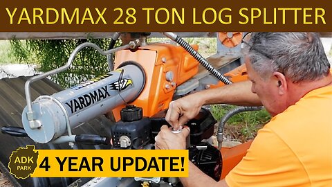 YARDMAX 28 Ton Half Beam Gas LOG SPLITTER - OIL CHANGE & MAINTENANCE