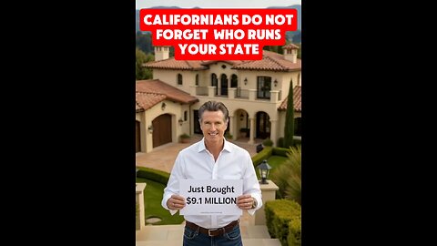 Californians do not forget who runs your state