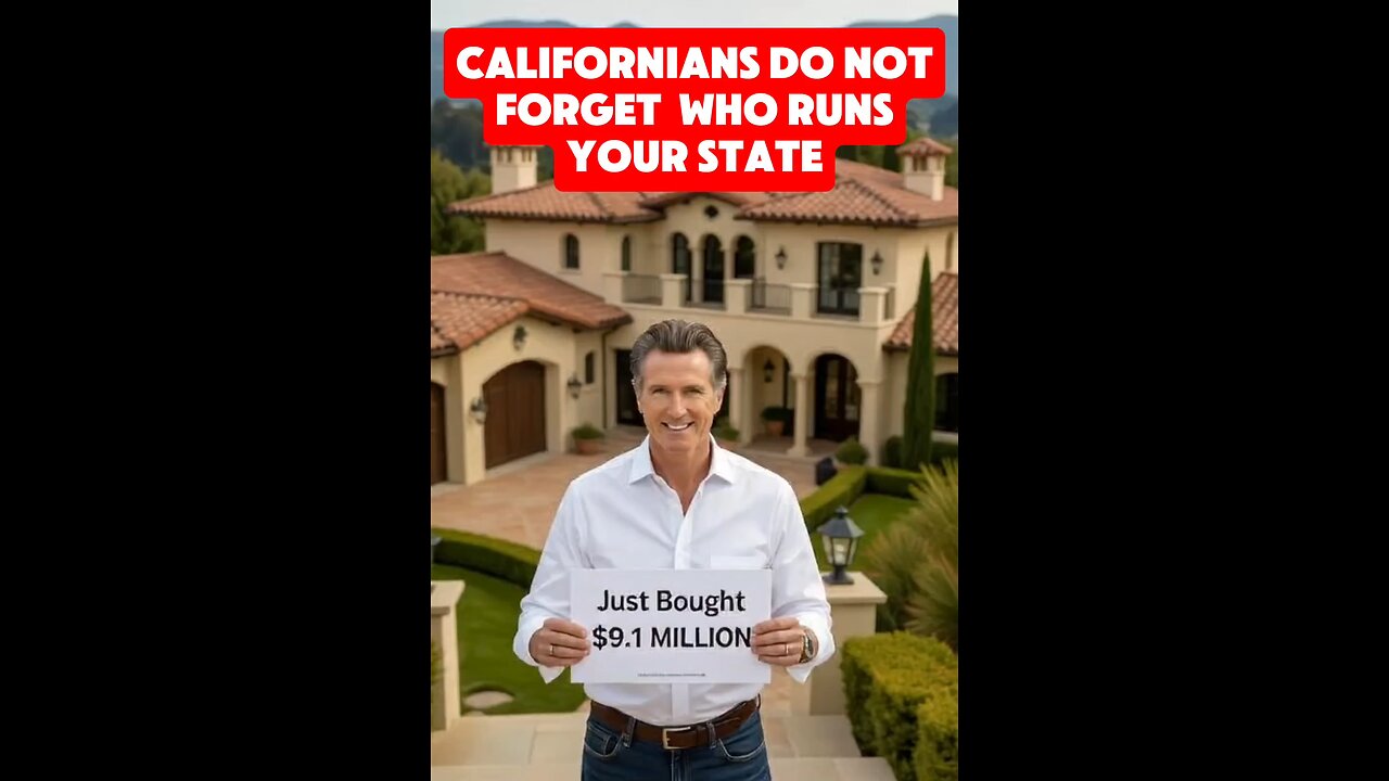 Californians do not forget who runs your state