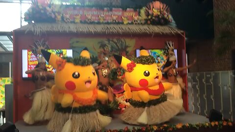 Pikachu dance show at the Pikachu event in Yakohoma