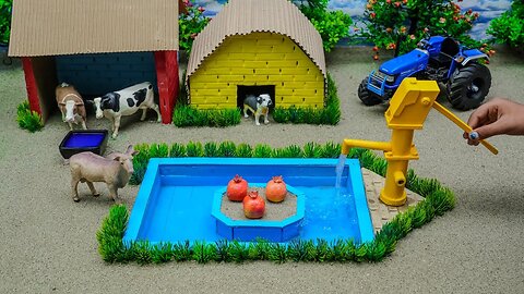 DIY how to make cow shed | house of animals | horse house – cow shed | mini hand pump | woodwork