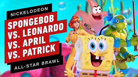 Nickelodeon All-Star Brawl - SpongeBob vs. Leonardo vs. April vs. Patrick G
