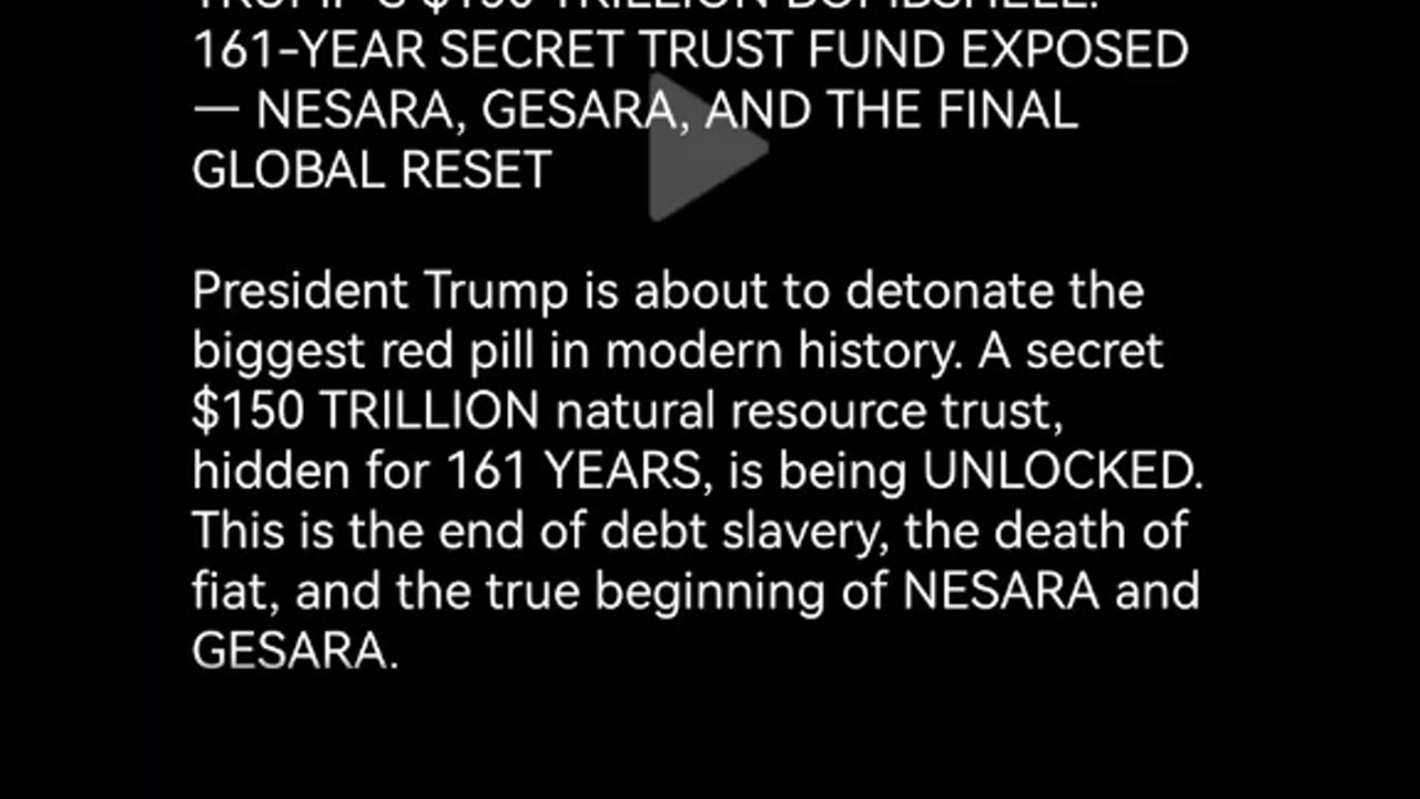 NESARA, GESARA, and the Final Global Reset