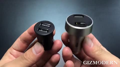 Dual-port USB Car Charger with Digital Display - Keep Devices Charged While on the Go
