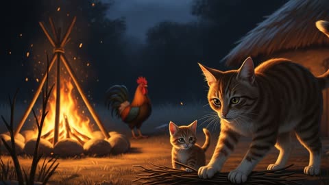 The Rooster and the Cats A Clever Rebellion