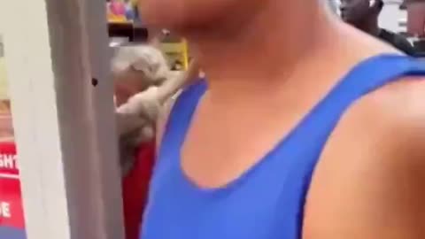 Usual suspect slaps an 80 year old disabled woman to prove he's a real man.
