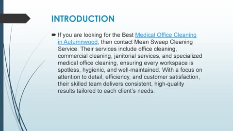 Best Medical Office Cleaning in Autumnwood