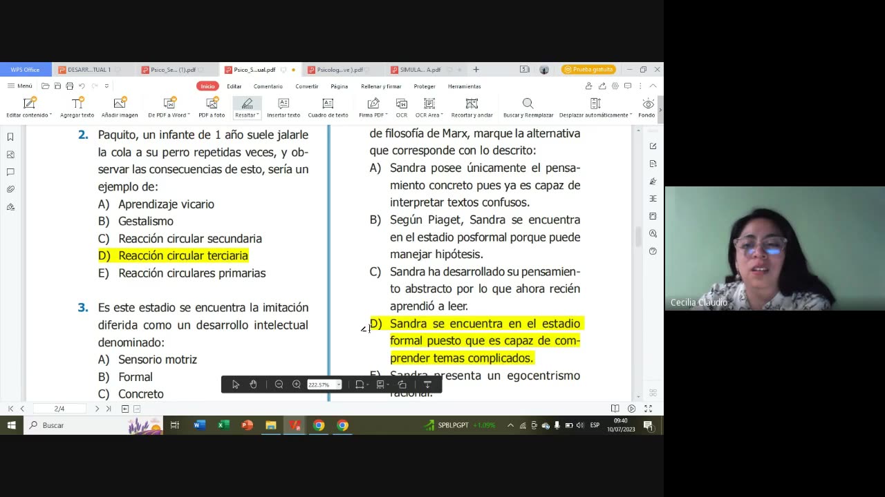 PAMER SEMESTRAL 2023 | Semana 10 | Psicología: Desarrollo Intelectual