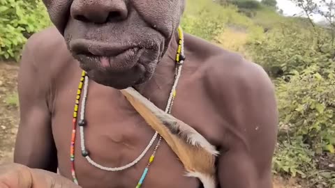 Hadzabe Tribe traditional bushmen live simple and happy lifestyle
