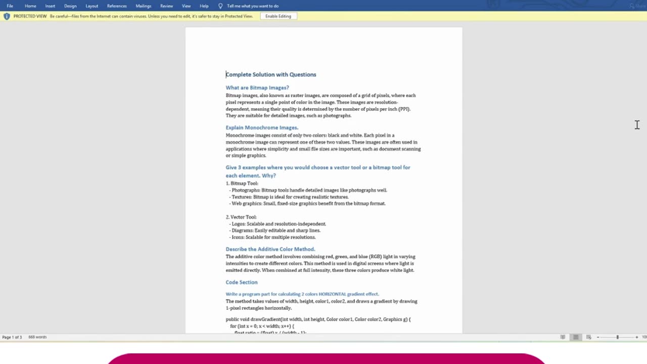 Student Work(Questions)|Working with Java BufferedImage & Graphics Work Video|Baku State University