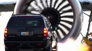 Jet Engine Car Blast #Aviation #AeroArduino