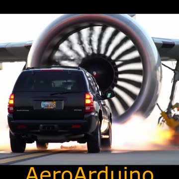 Jet Engine Car Blast #Aviation #AeroArduino