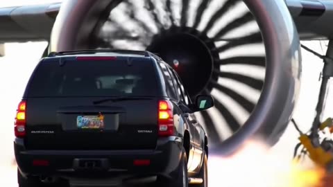 Jet Engine Car Blast #Aviation #AeroArduino