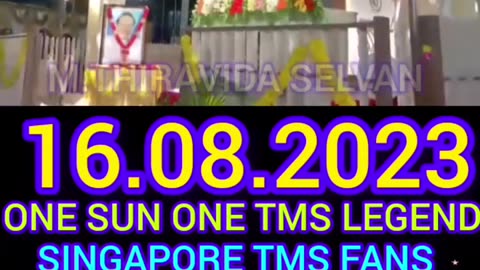 சிலைதிறப்புவிழாவிற்கு என்இனிய நல்வாழ்த்துக்கள் TMS LEGEND. SINGAPORE TMS FANS.