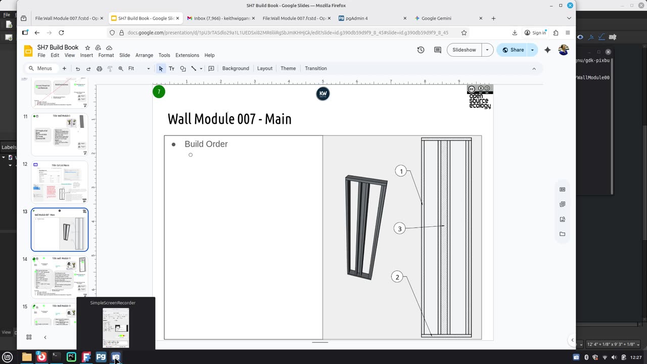 Creating Google Slide Template & FreeCAD TechDraw part 1
