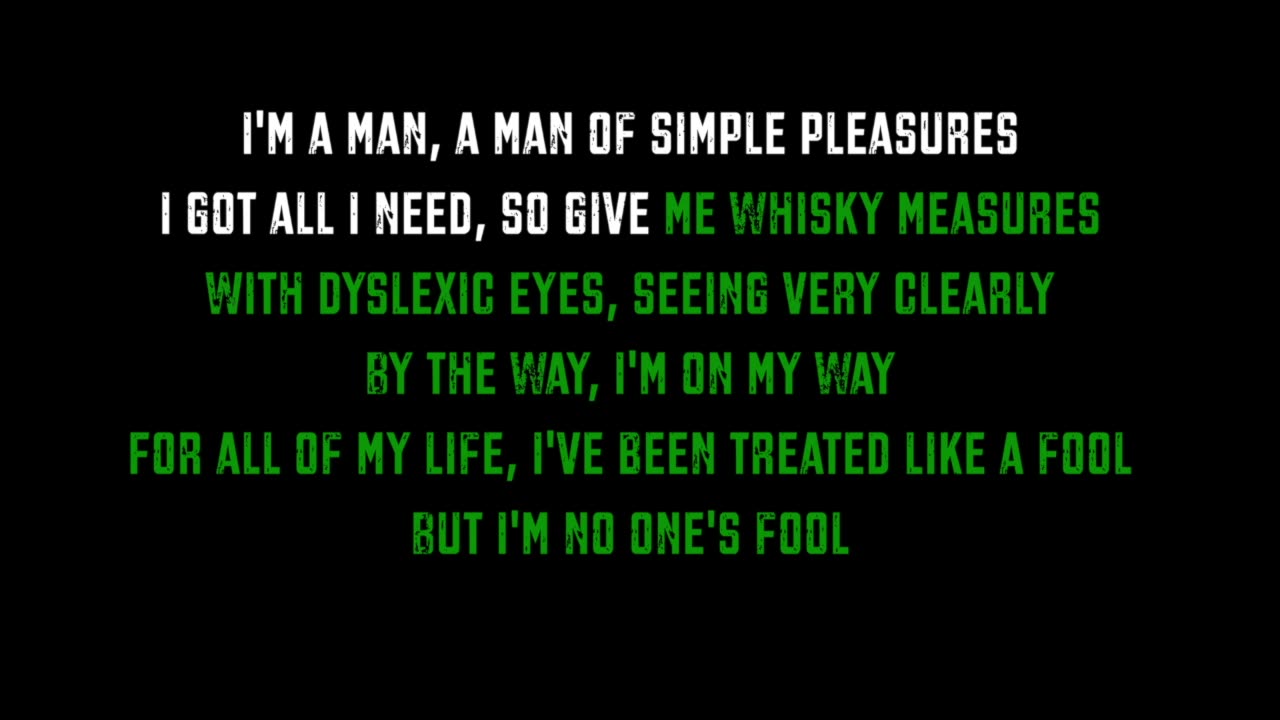 Kasabian - Man of Simple Pleasures - Karaoke