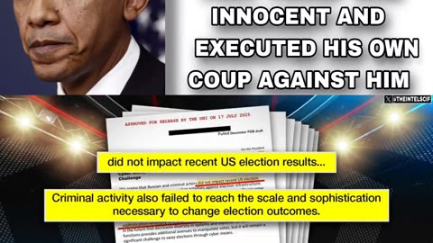 OBAMA disregarded the CIA's intel report that TRUMP was innocent of ANY Russian...