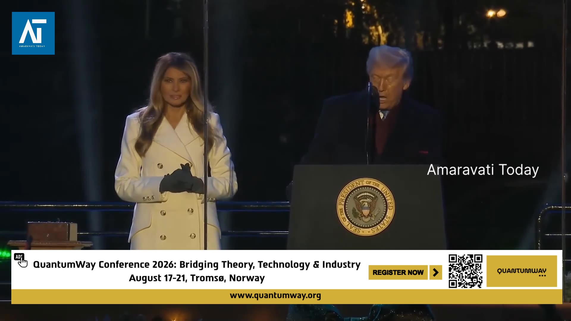 Trump & Melania Light the 2025 National Christmas Tree | Holiday Tradition | Amaravati Today
