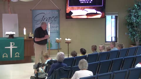 August 10, 2025 - Sermon at Lamb of God - Hebrews 11:17-38; Luke 12:49-59