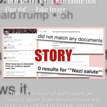 Fact Check: Trump Did NOT Post On Truth Social "That totally was a Nazi salute that Elon did"