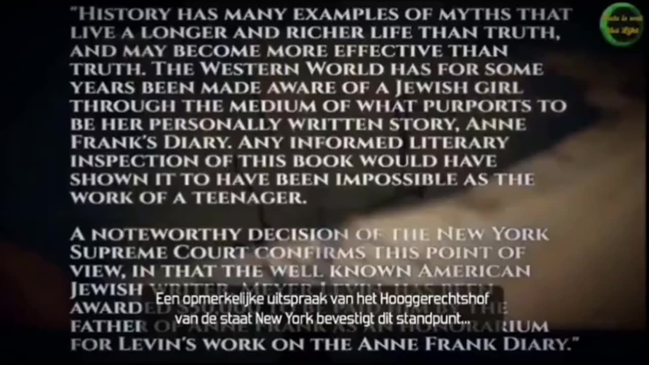 FRAUD: Anne Frank didn't write her own diary