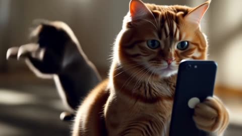 Orange Tabby Selfie Gone Wild! Black Cat’s Epic Backflip Photobomb!