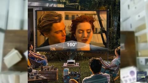 STWUI Projector Screen with Stand - 100 Inch Outdoor Projector Screen Portable P