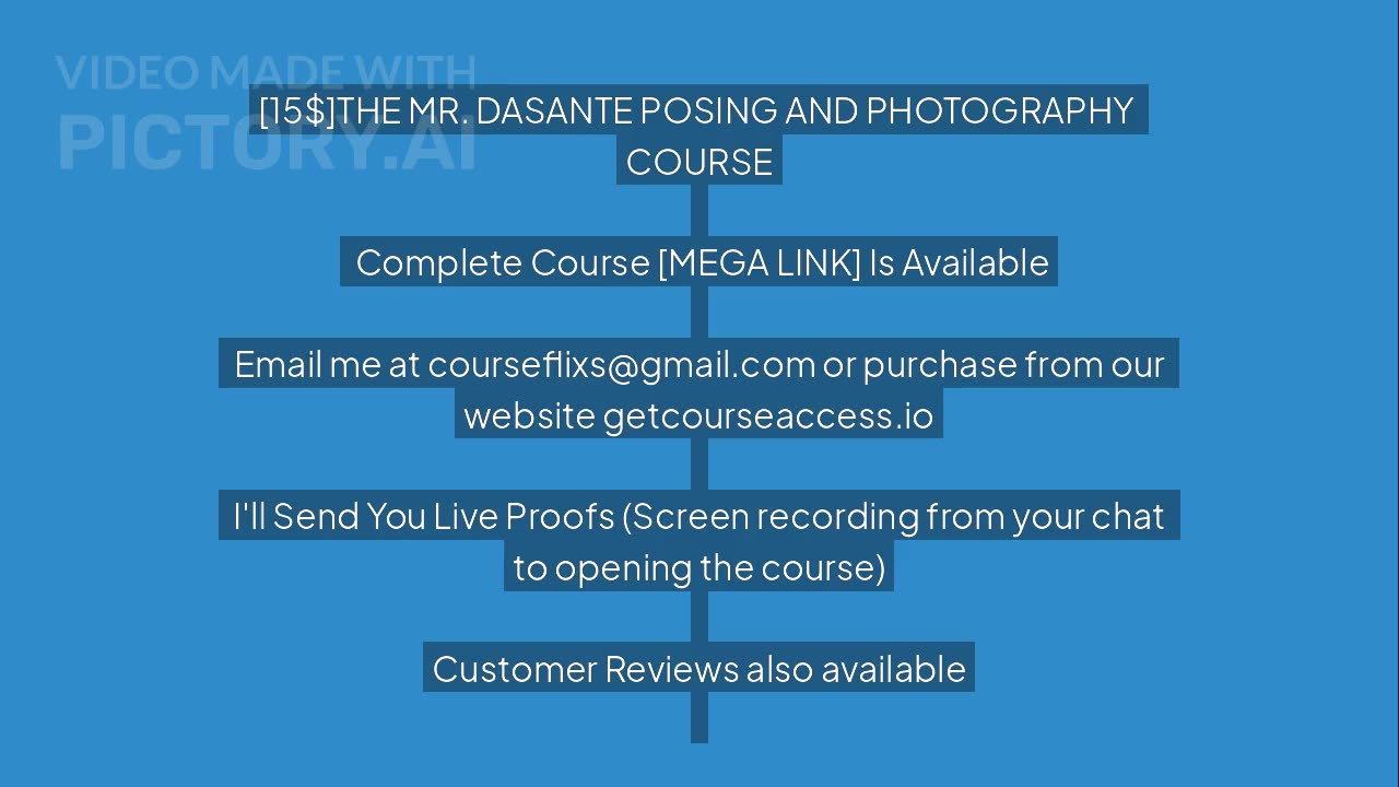 THE MR. DASANTE POSING AND PHOTOGRAPHY COURSE Download