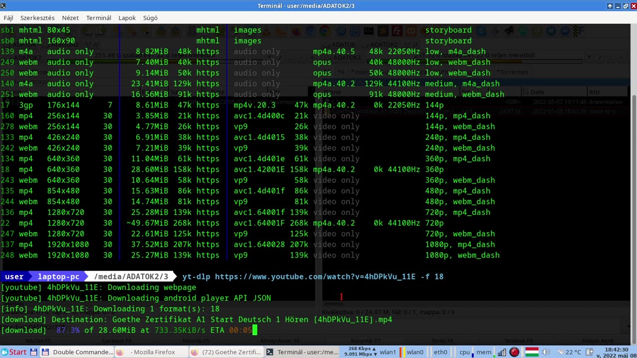 #0001. Professzionális és INGYENES videóletöltő Linux (és Windows) operációs rendszerek számára.