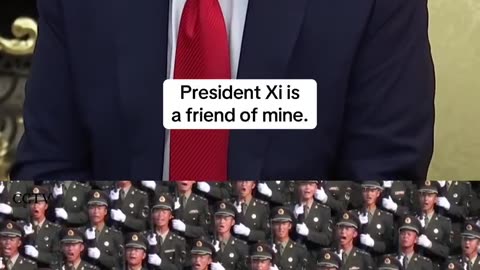 President Trump speaking of Chinese military parade and speech