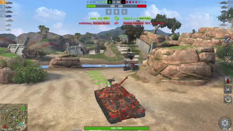 IS-7 Realistic battle in Lagoon 4 kills (wot bliz)