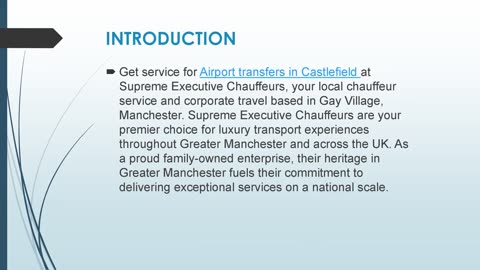 Best Airport transfers in Castlefield