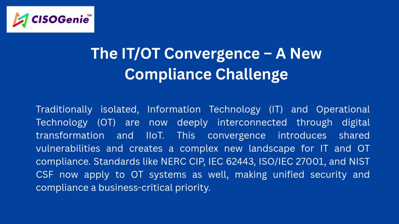 BRIDGING THE GAP: IT and OT COMPLIANCE COLLABORATION