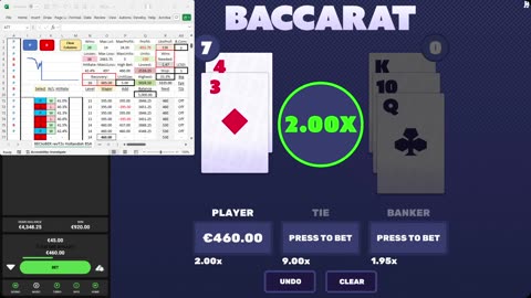 Baccarat - 50 units won in 45 minutes, 47.9% HR, 497 unit drawdown, to level 14, Hollandish LCS
