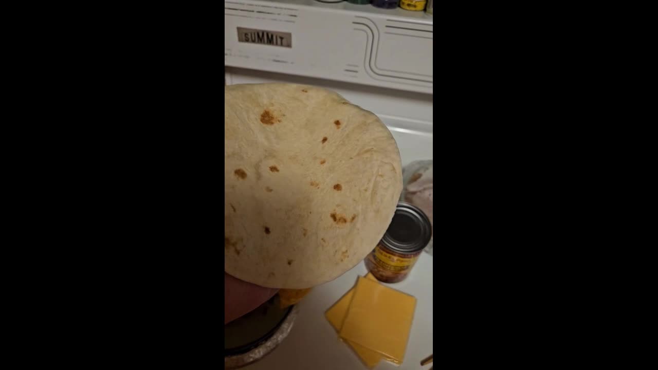 Home making a cheap Quesadilla
