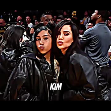 North West Channels Aunt Kylie Jenner With New Blue-Haired Look