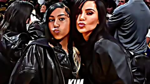 North West Channels Aunt Kylie Jenner With New Blue-Haired Look